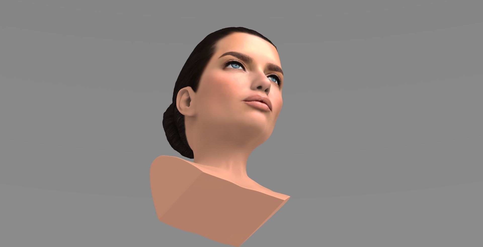 Adriana Lima bust ready for full color 3D printing 3D print model_13
