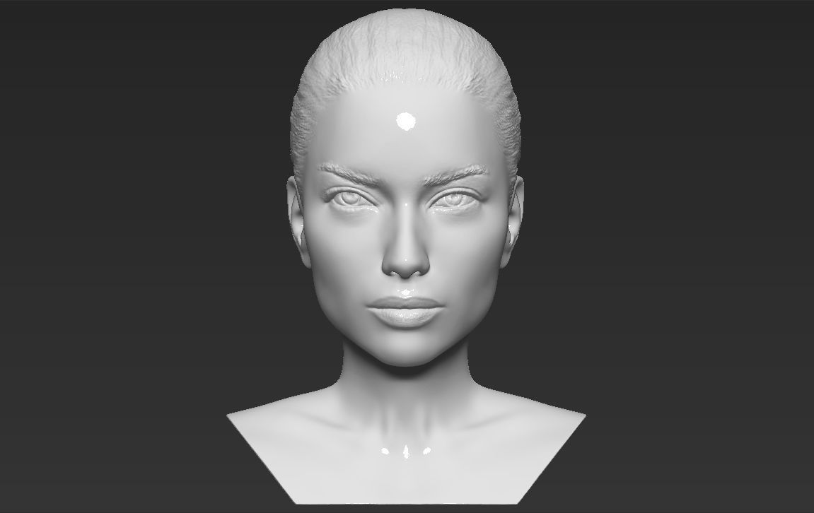 Adriana Lima bust ready for full color 3D printing 3D print model_21