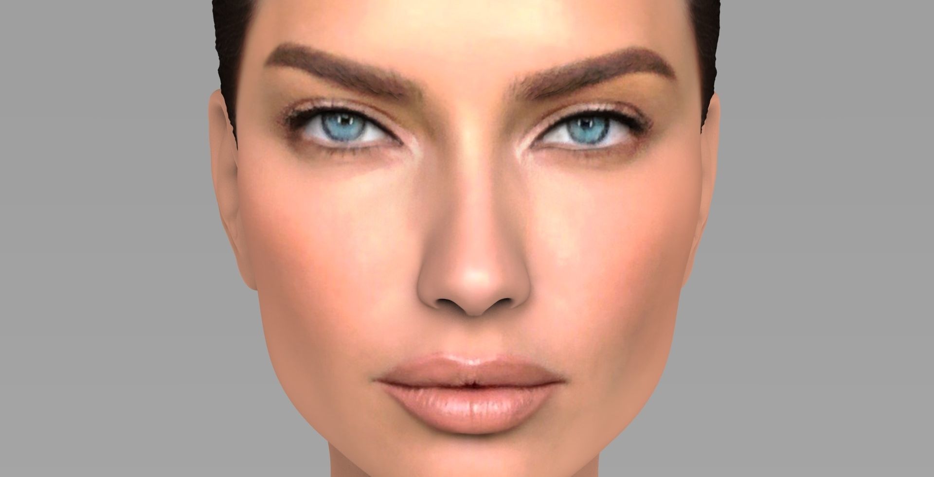 Adriana Lima bust ready for full color 3D printing 3D print model_11