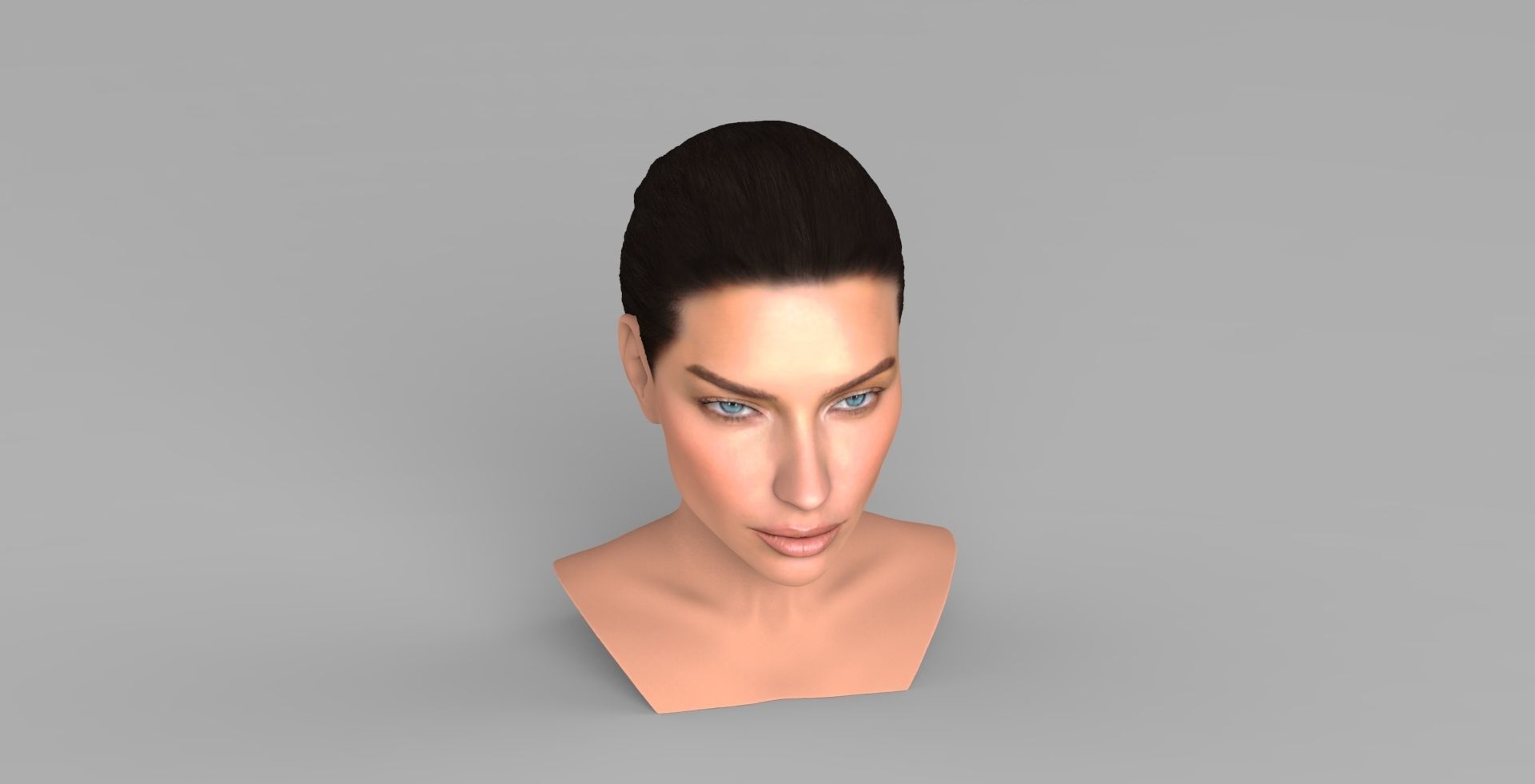 Adriana Lima bust ready for full color 3D printing 3D print model_9