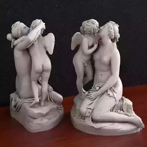 Sculpture6 two sculptures of nymphs and cupids