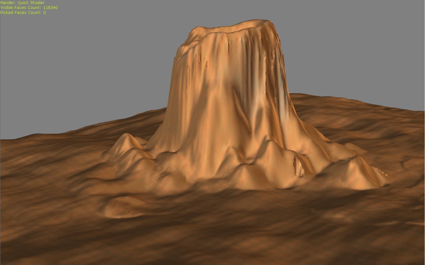 Volcanic Island Low-poly 3D model_5