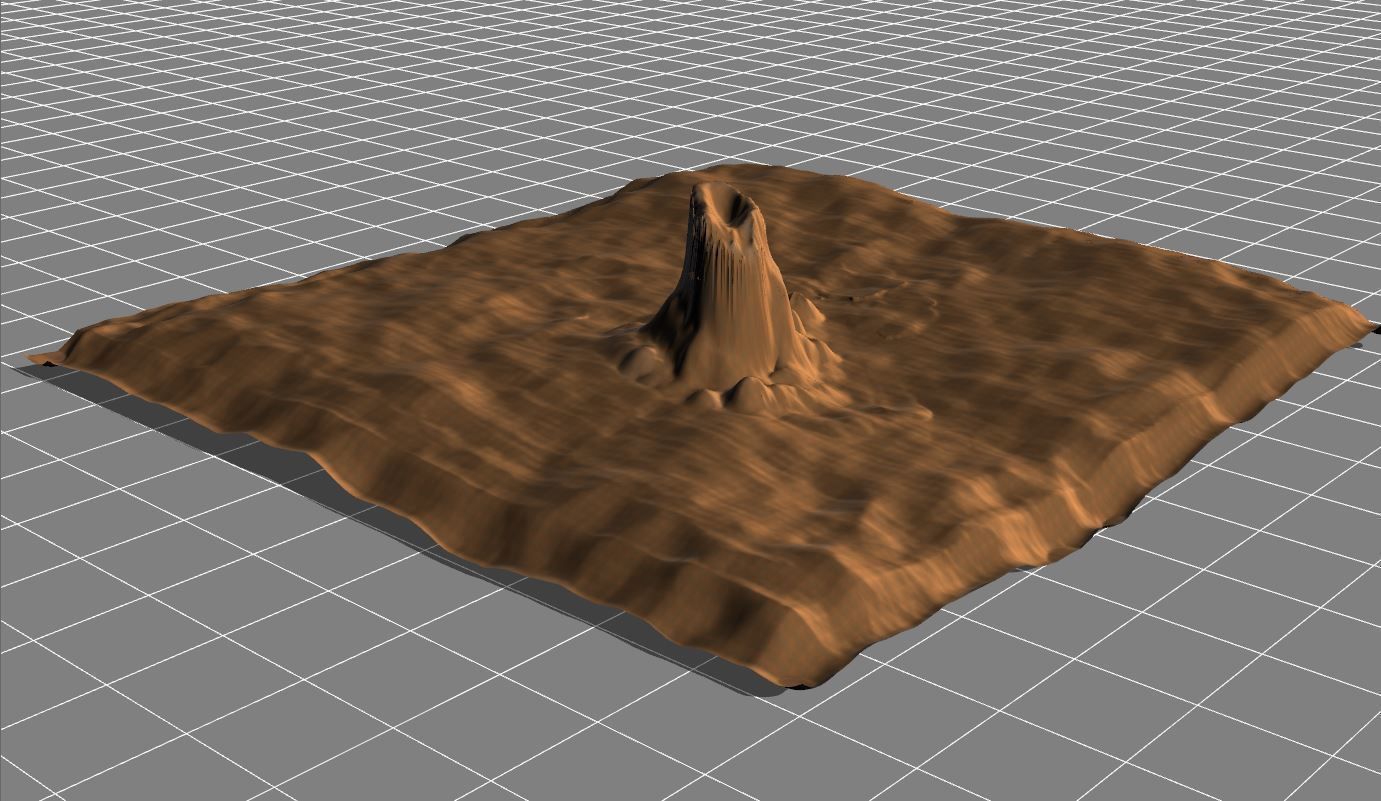 Volcanic Island Low-poly 3D model_4