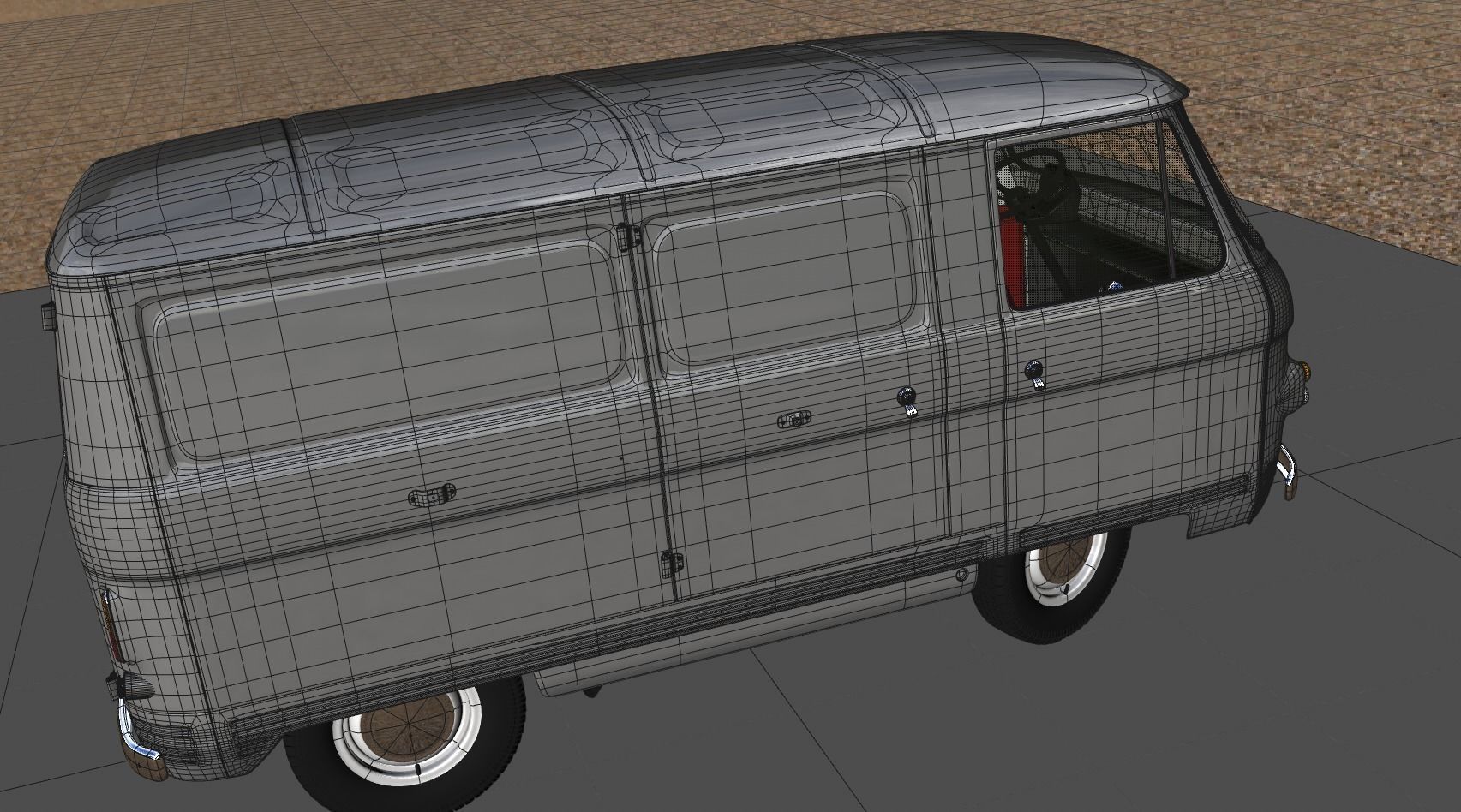 COMMER FC VAN 1968 3D model_17