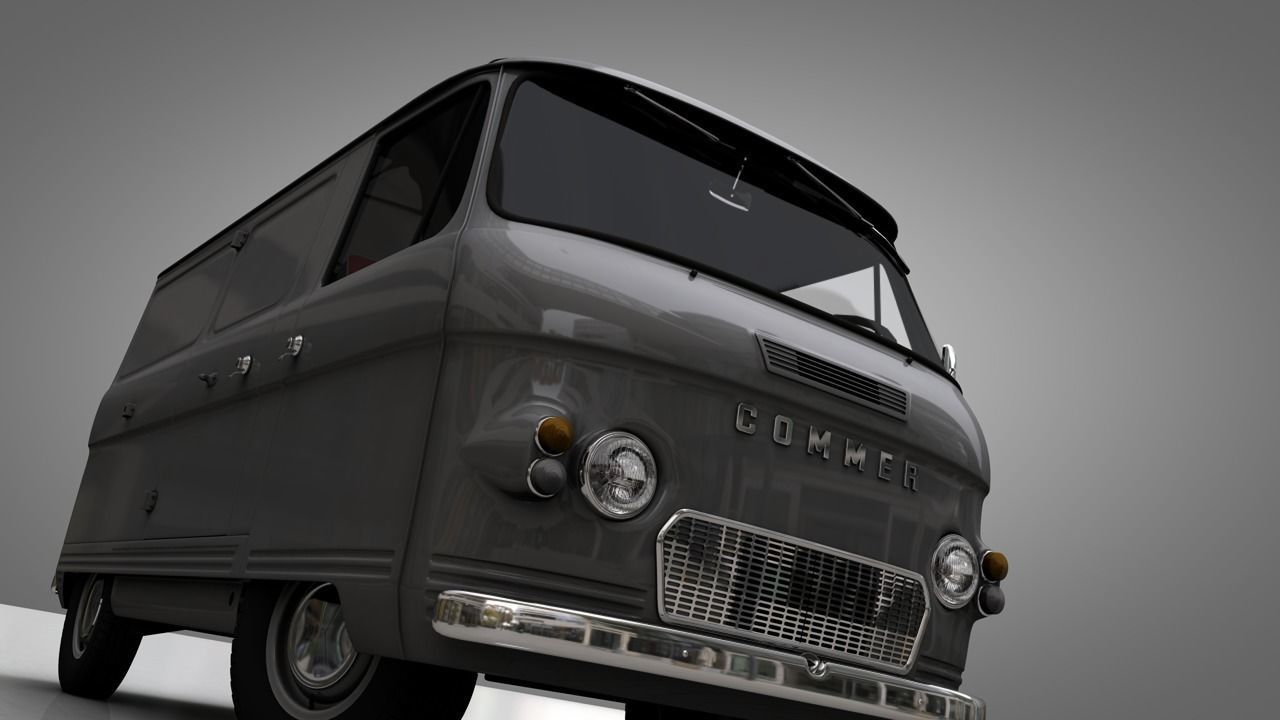 COMMER FC VAN 1968 3D model_2
