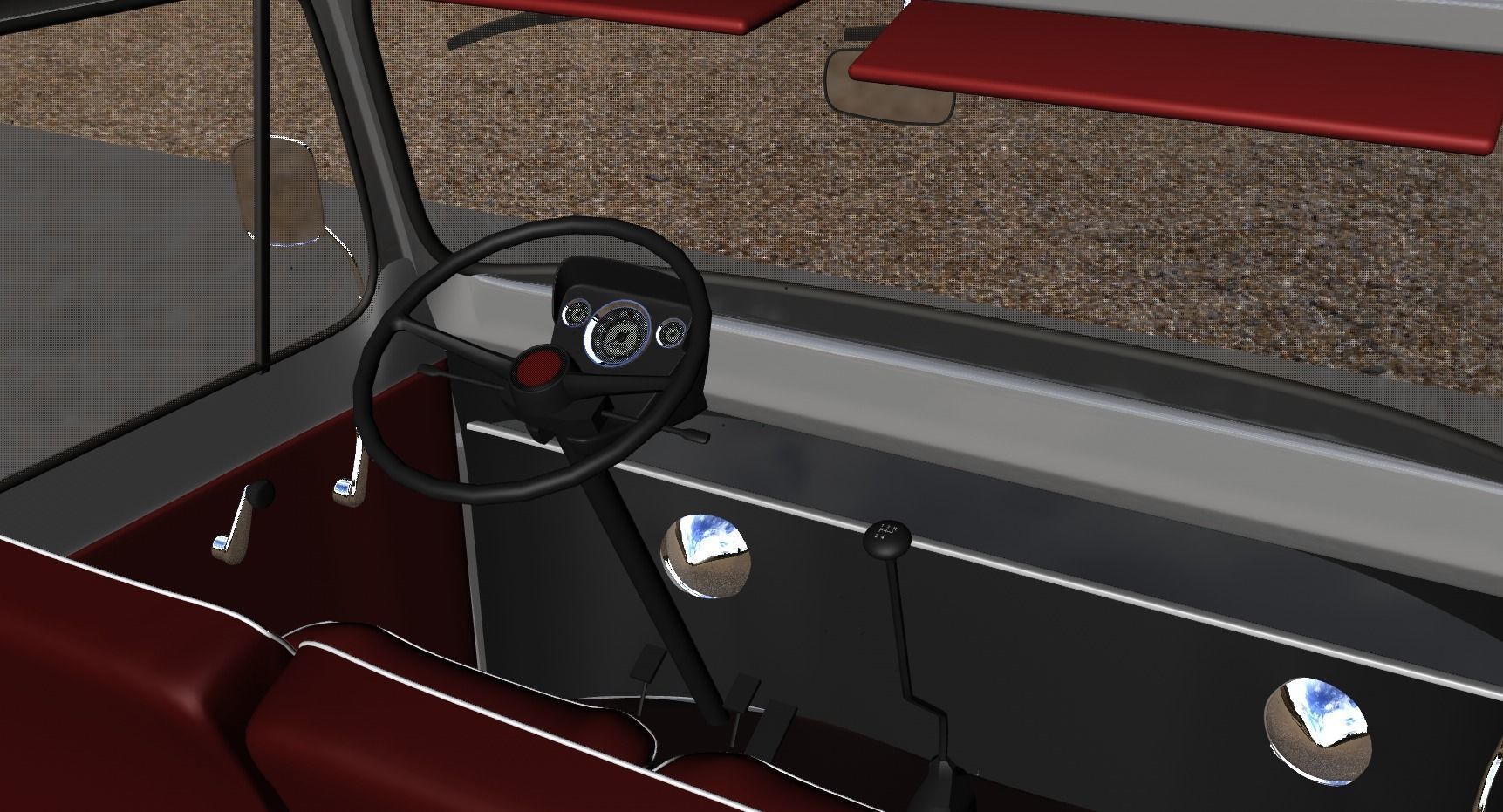 COMMER FC VAN 1968 3D model_12