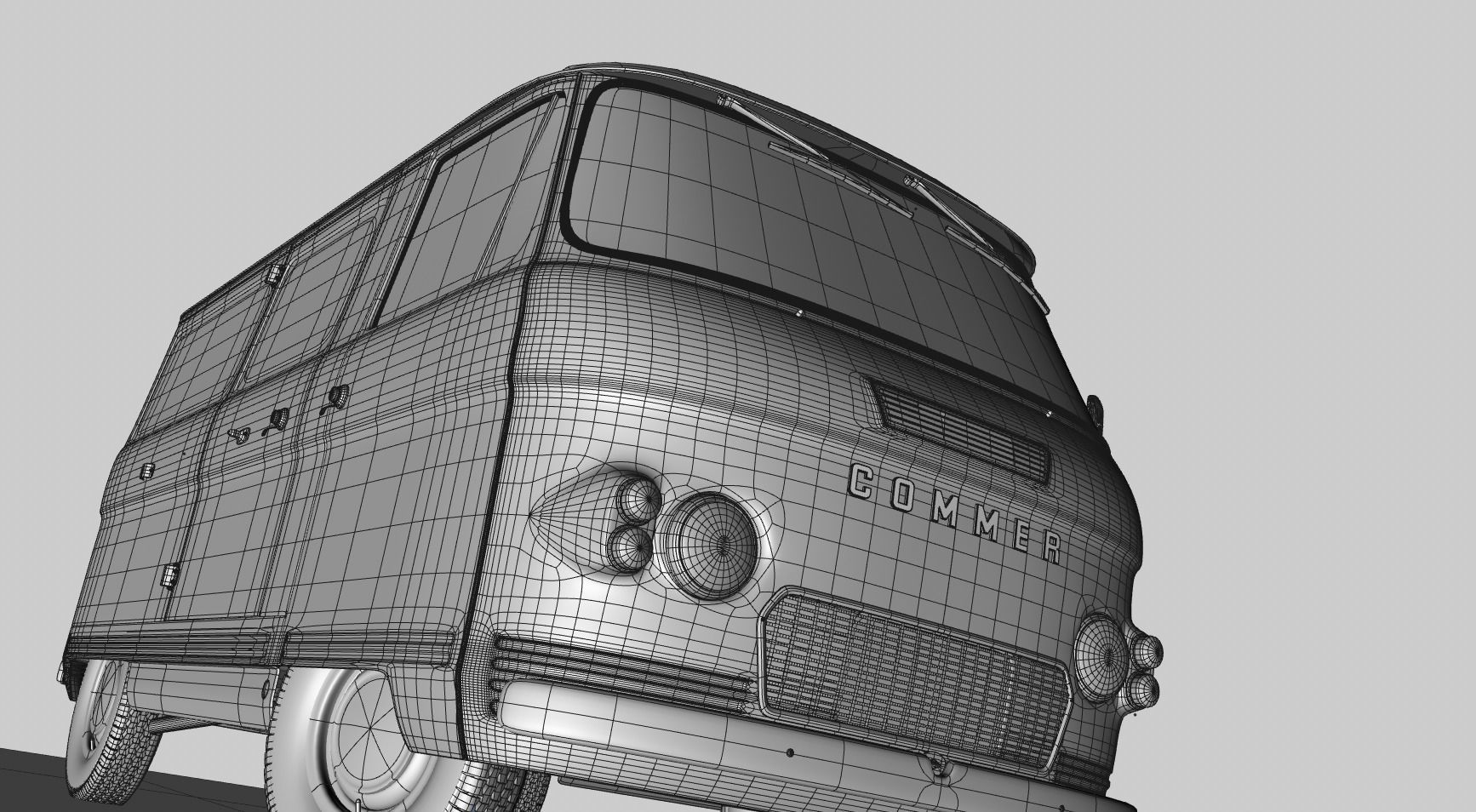 COMMER FC VAN 1968 3D model_13