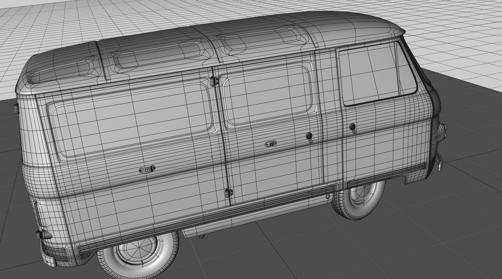 COMMER FC VAN 1968 3D model_16
