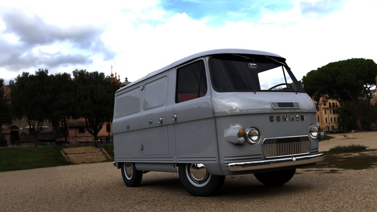 COMMER FC VAN 1968 3D model_9