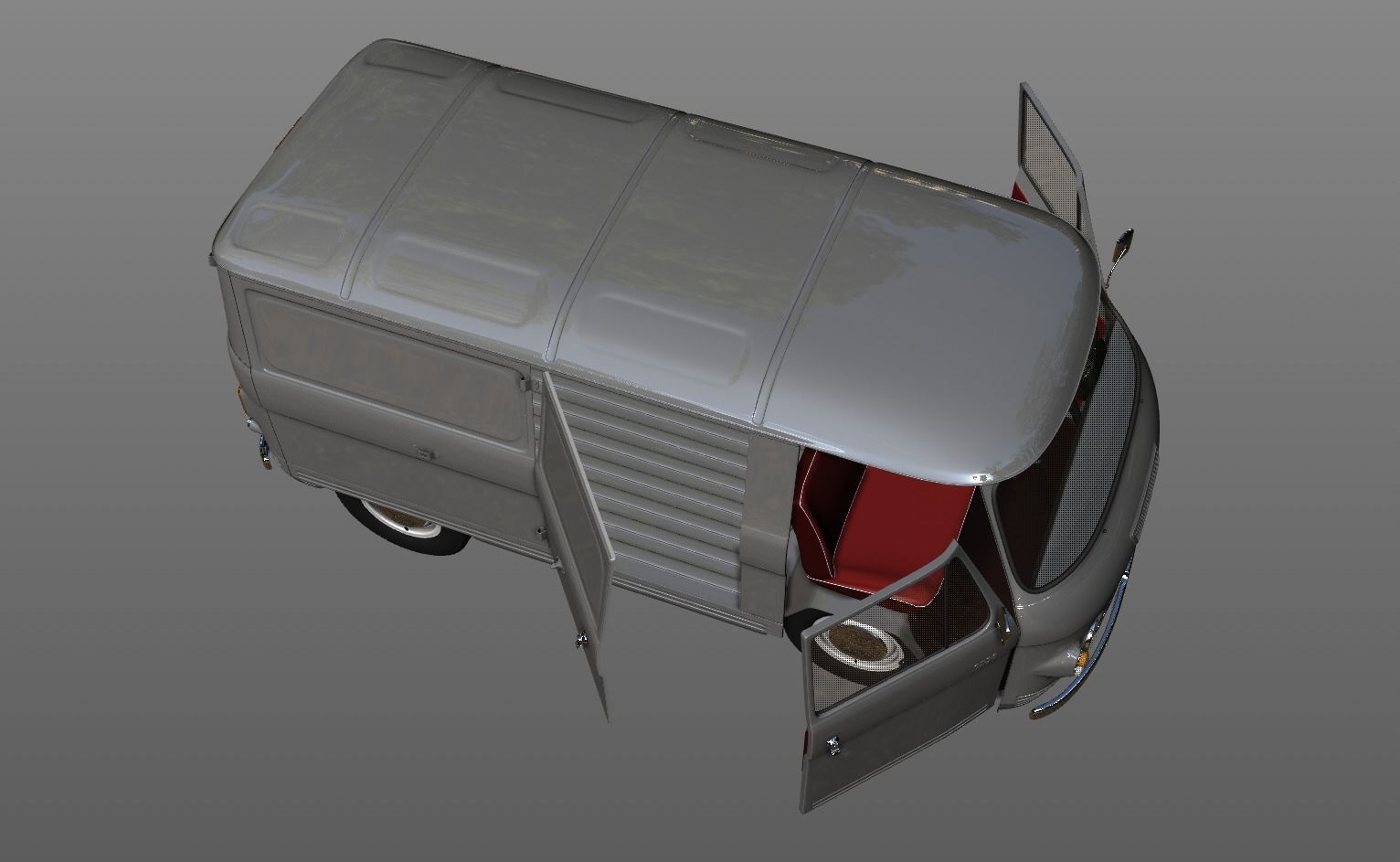 COMMER FC VAN 1968 3D model_18