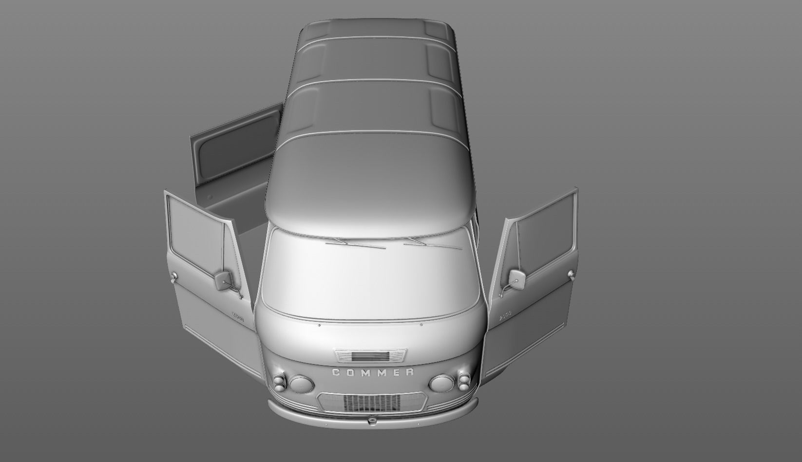 COMMER FC VAN 1968 3D model_10