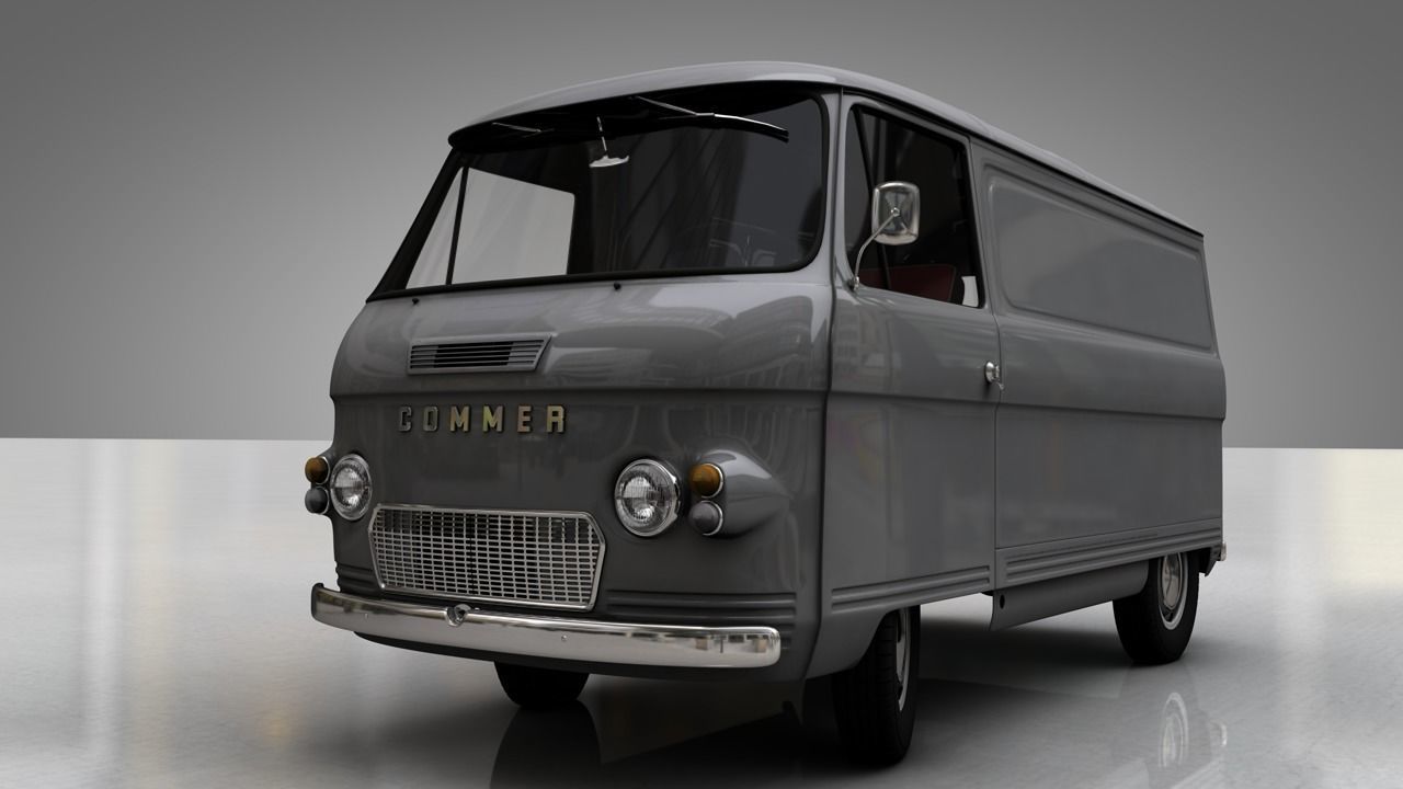 COMMER FC VAN 1968 3D model_6