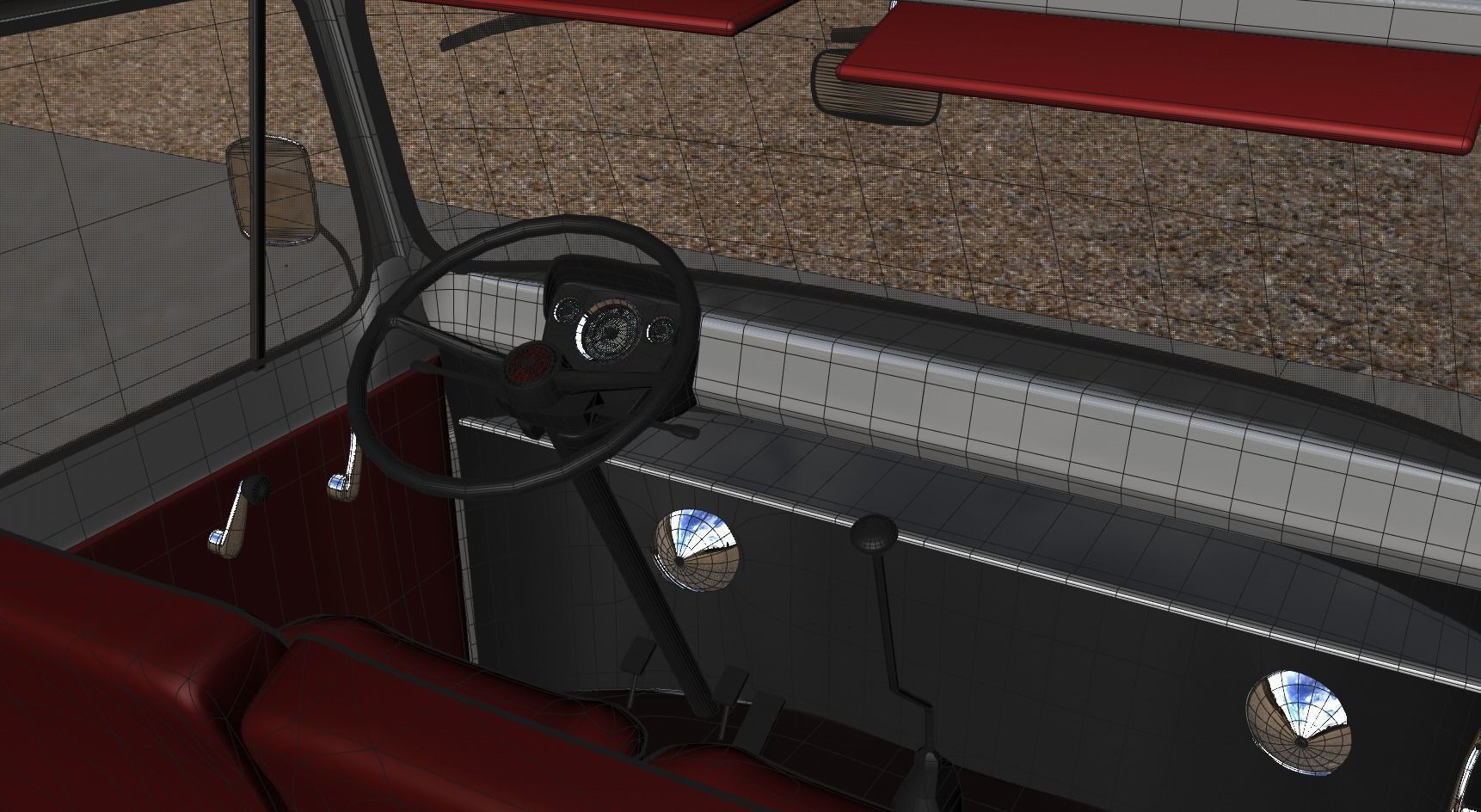 COMMER FC VAN 1968 3D model_11