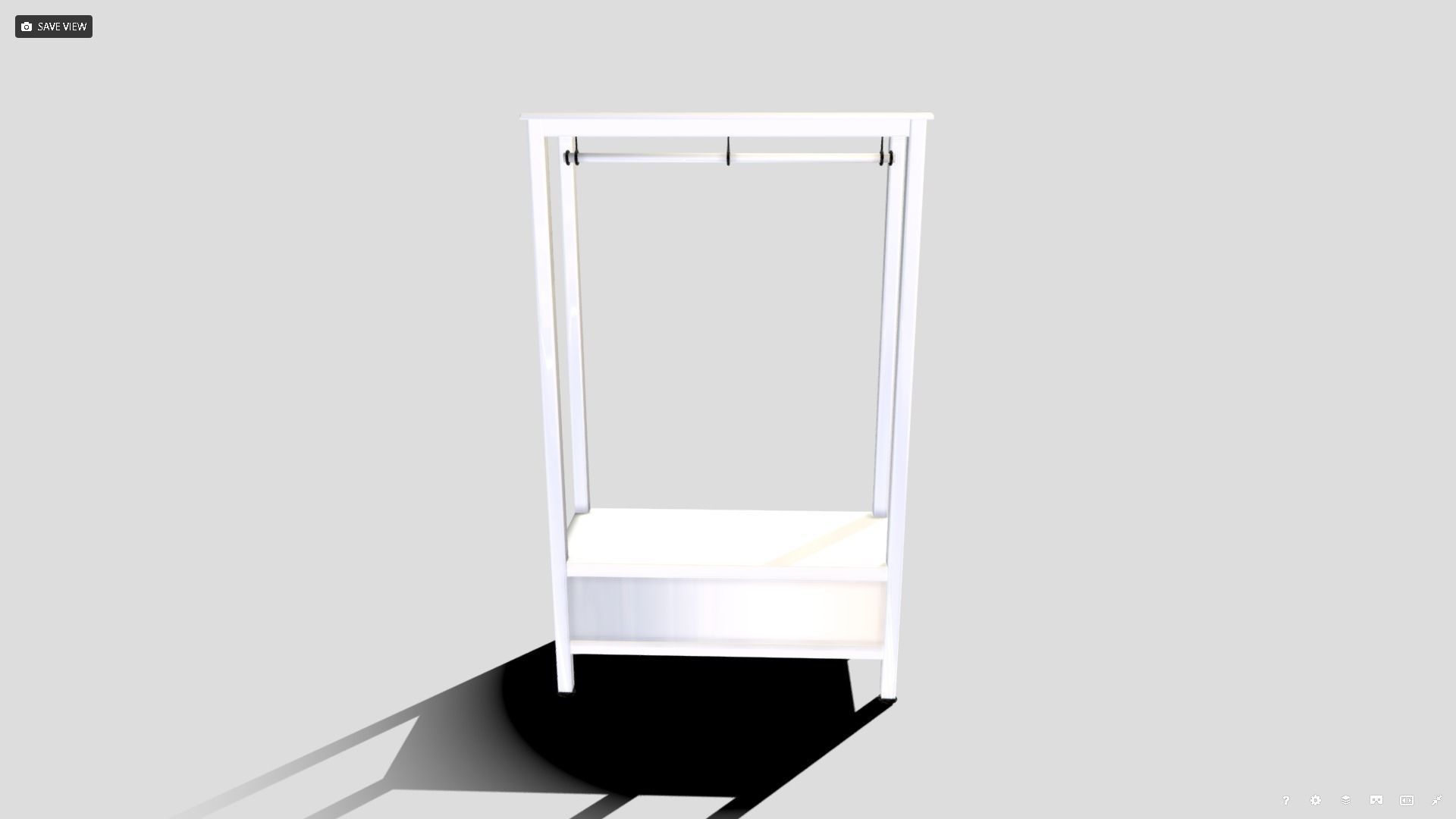 Open Wardrobe Low-poly 3D model_5