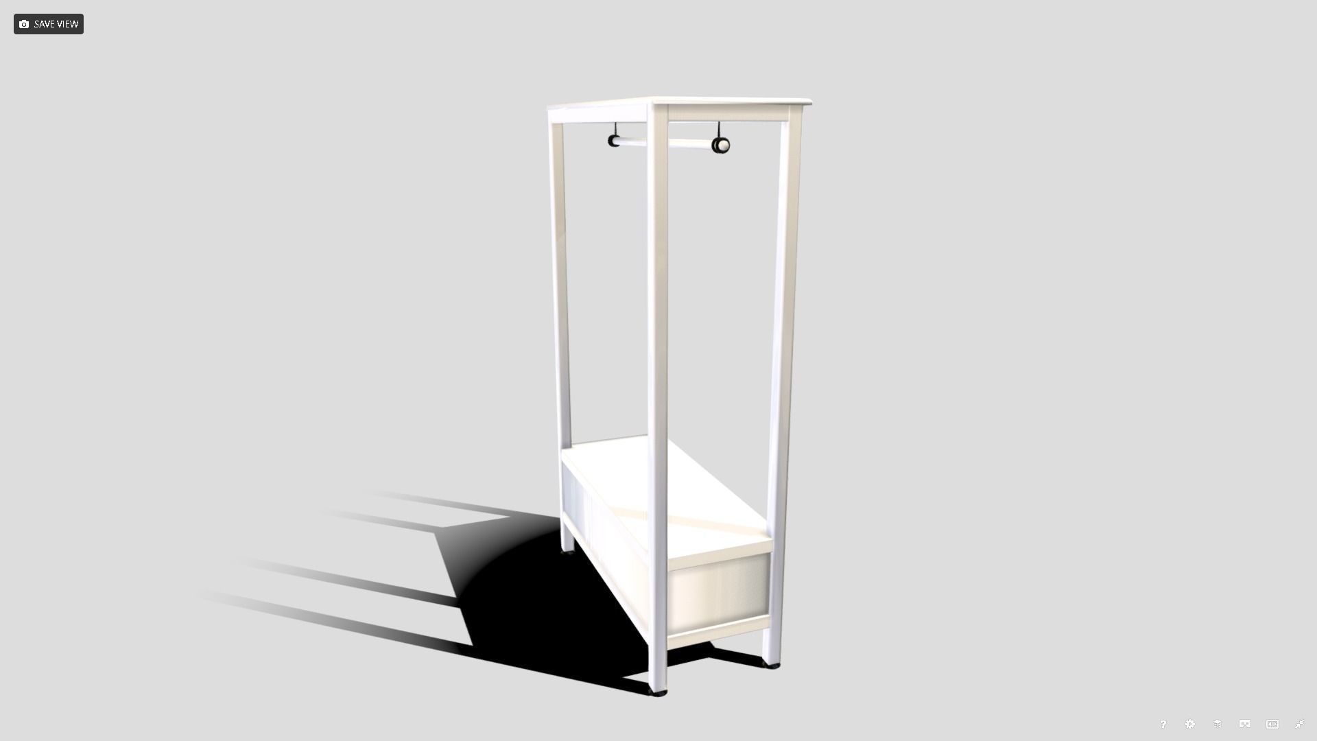Open Wardrobe Low-poly 3D model_2