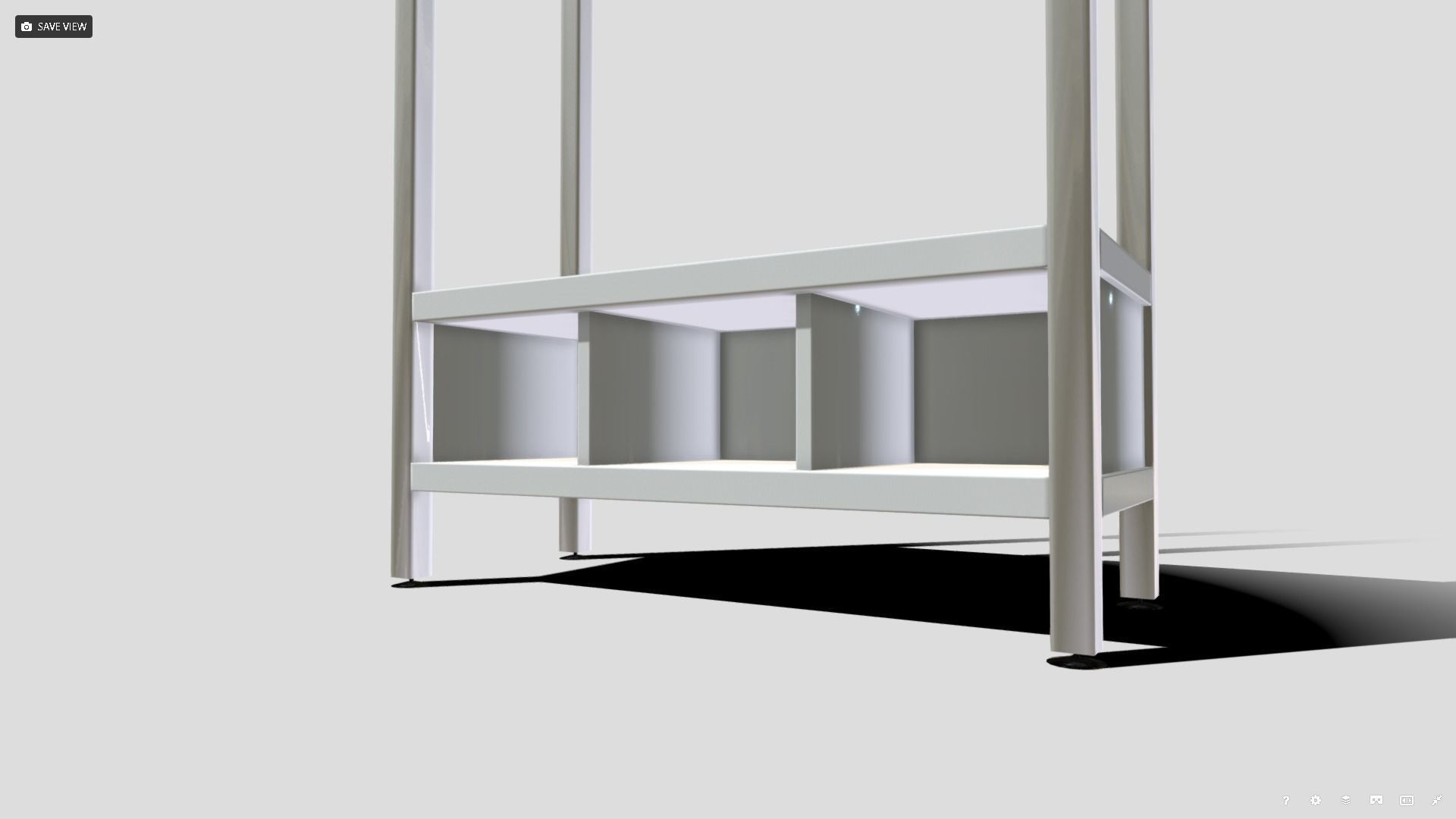 Open Wardrobe Low-poly 3D model_3