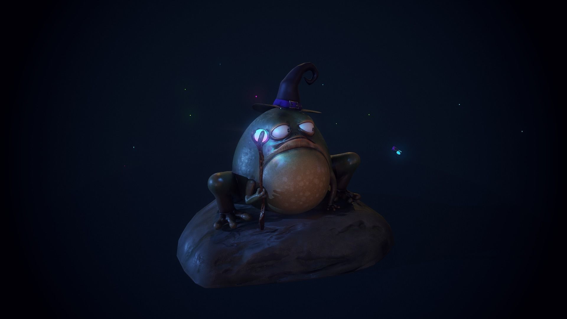 Magic Frog Low-poly 3D model_6