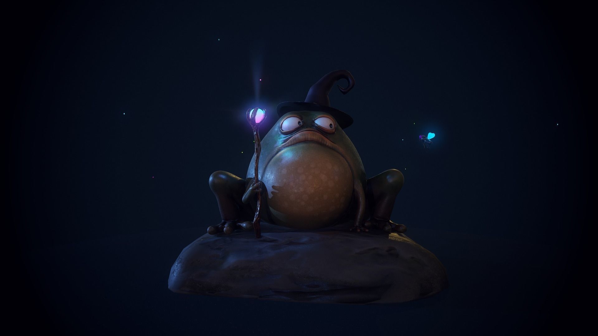 Magic Frog Low-poly 3D model_8