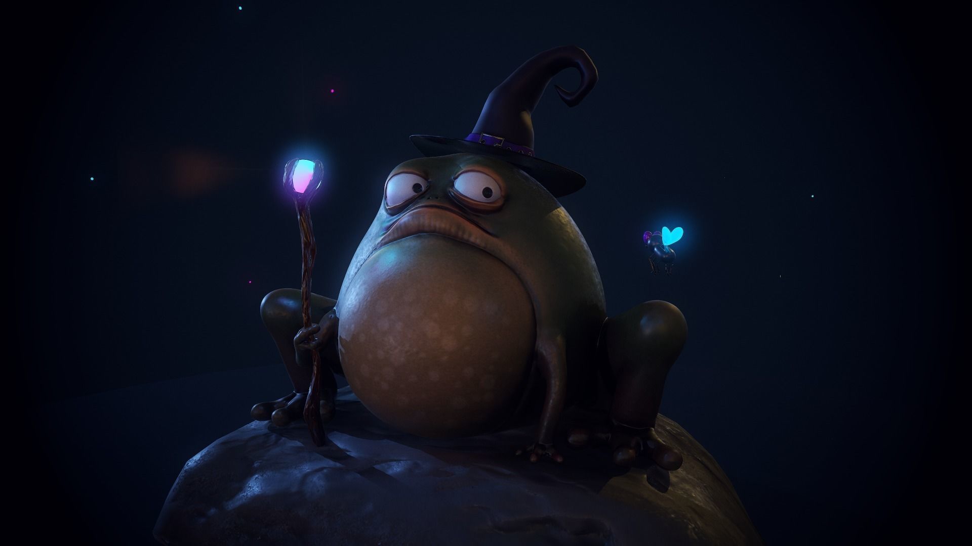 Magic Frog Low-poly 3D model_9