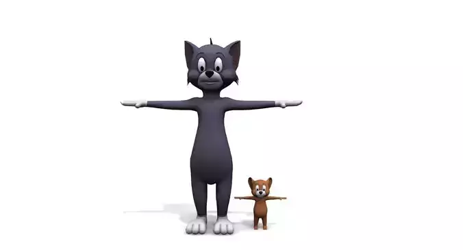 tom jerry 3d cartoon model