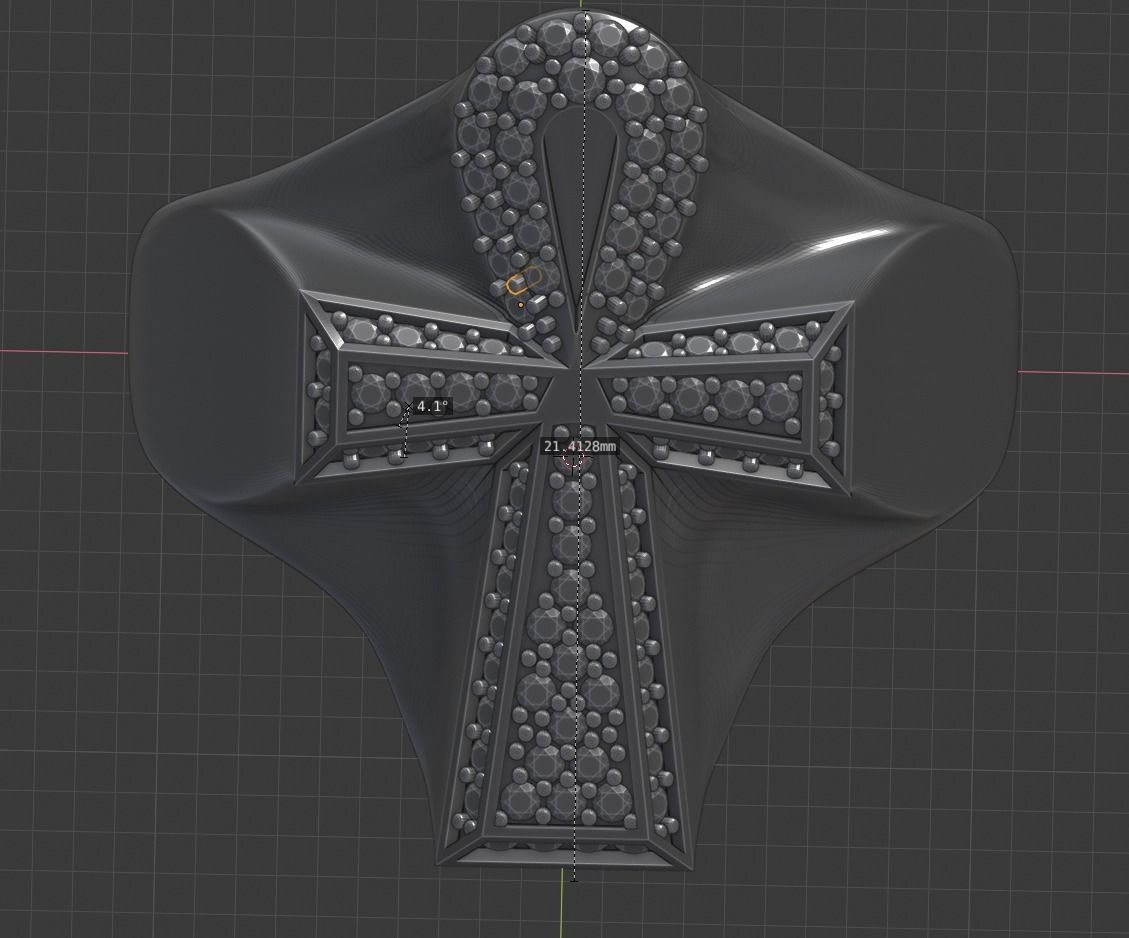 Ankh Cross Ring 3D print model_3