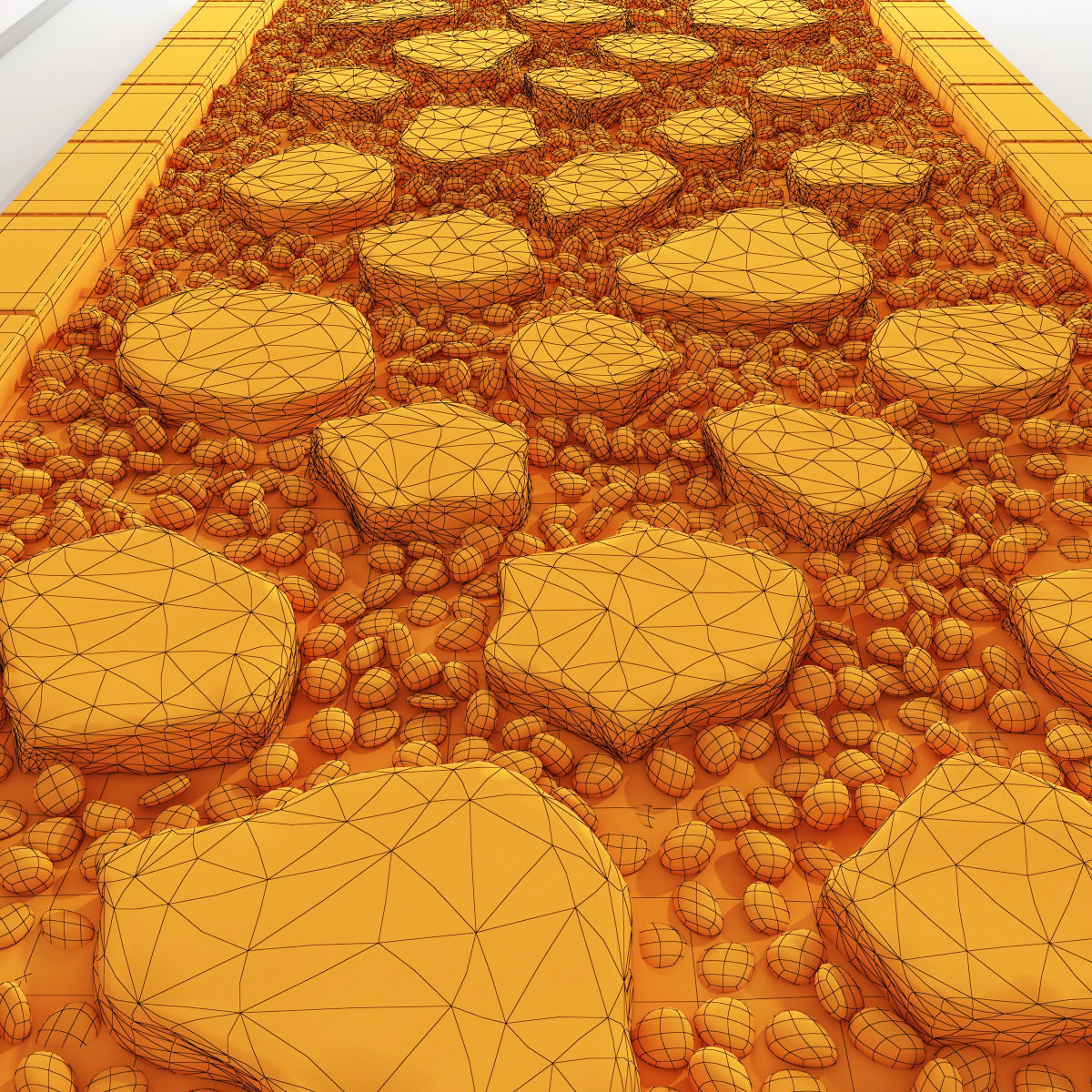 Stone mound with slabs 3D model_7