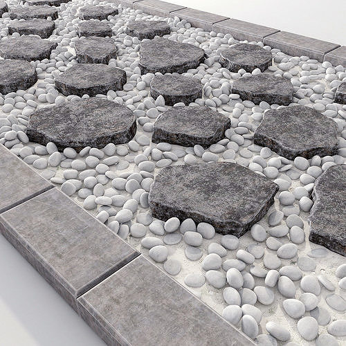 Stone mound with slabs 3D model