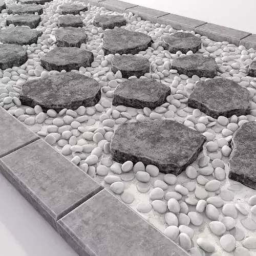 Stone mound with slabs 3D model