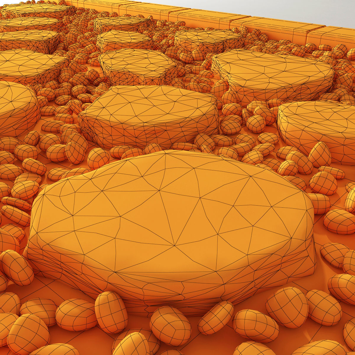 Stone mound with slabs 3D model_6