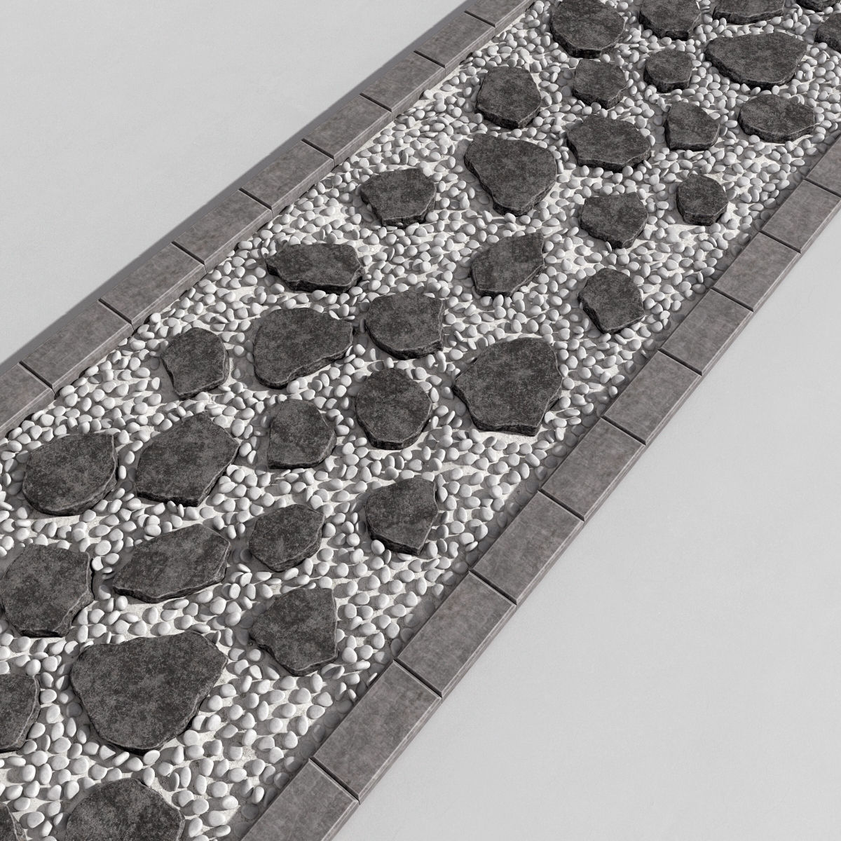 Stone mound with slabs 3D model_3