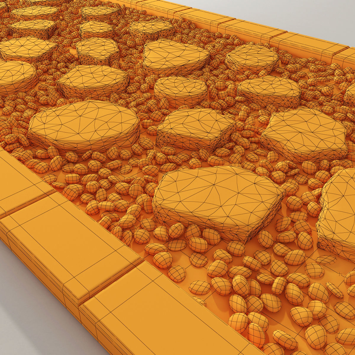 Stone mound with slabs 3D model_5