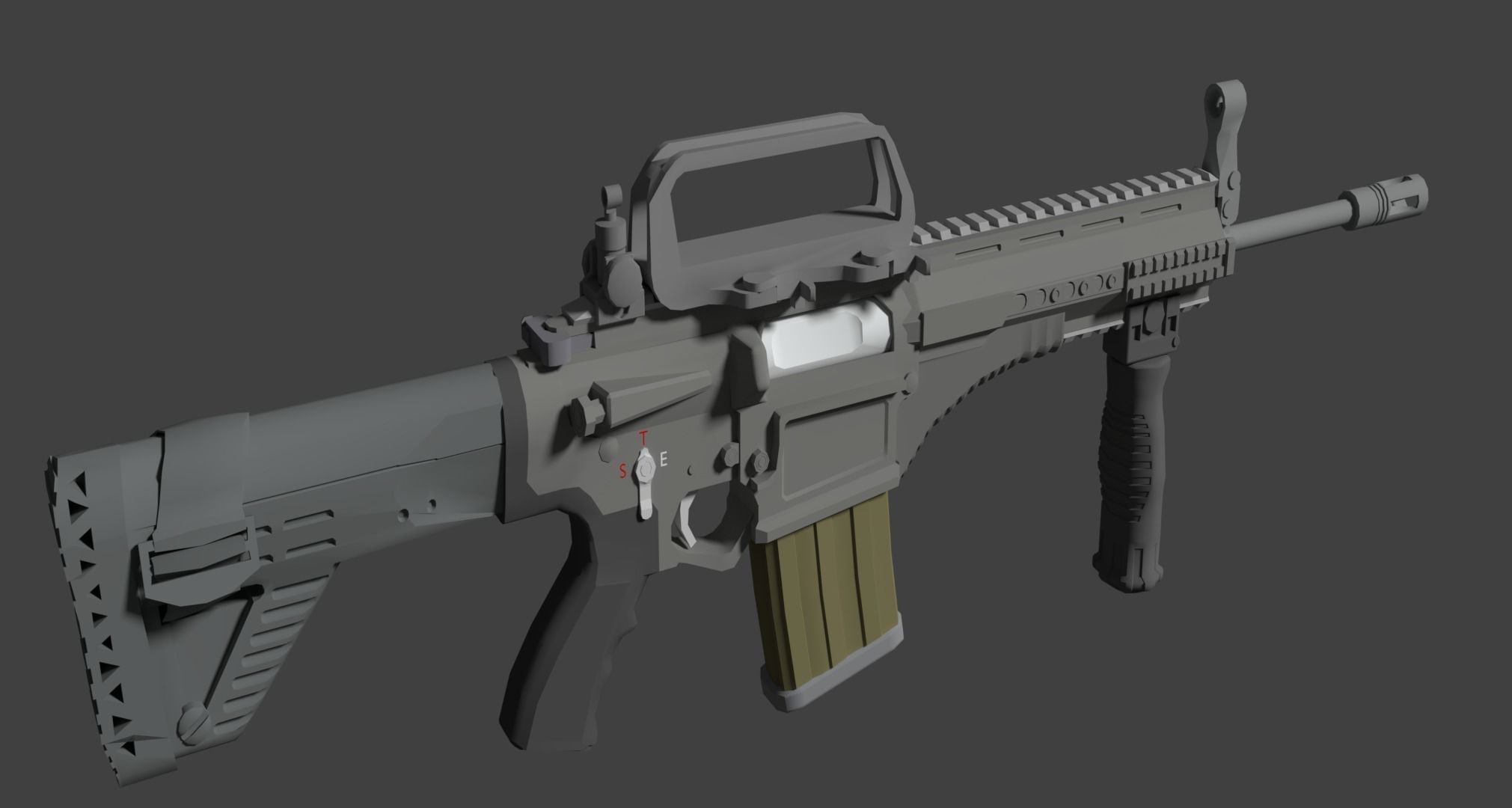 MPT76 Untextured Low-poly 3D model