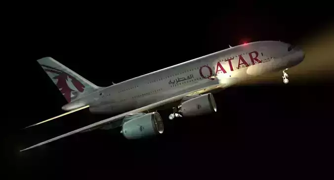 qatar aircraft 3d model