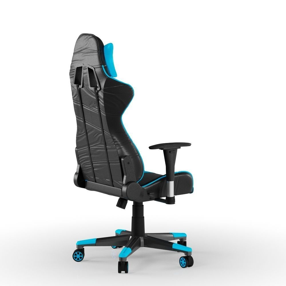 PC Gamer Chair Blue Hero 3D model_4