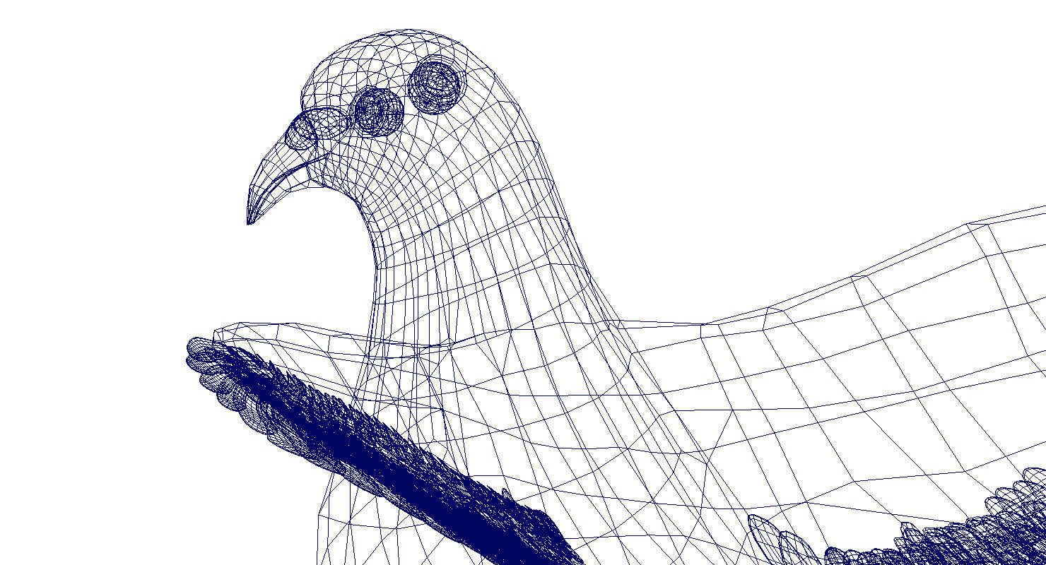 pigeon dove 3d model rigged 3D model_8
