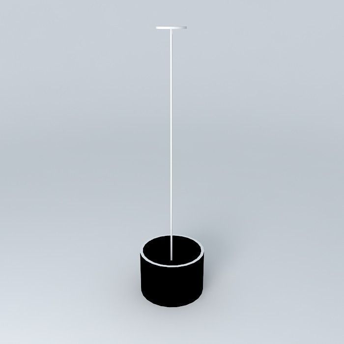 Black lamp Free 3D model_2