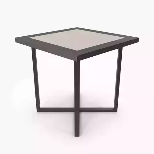 Table black metall and beige top