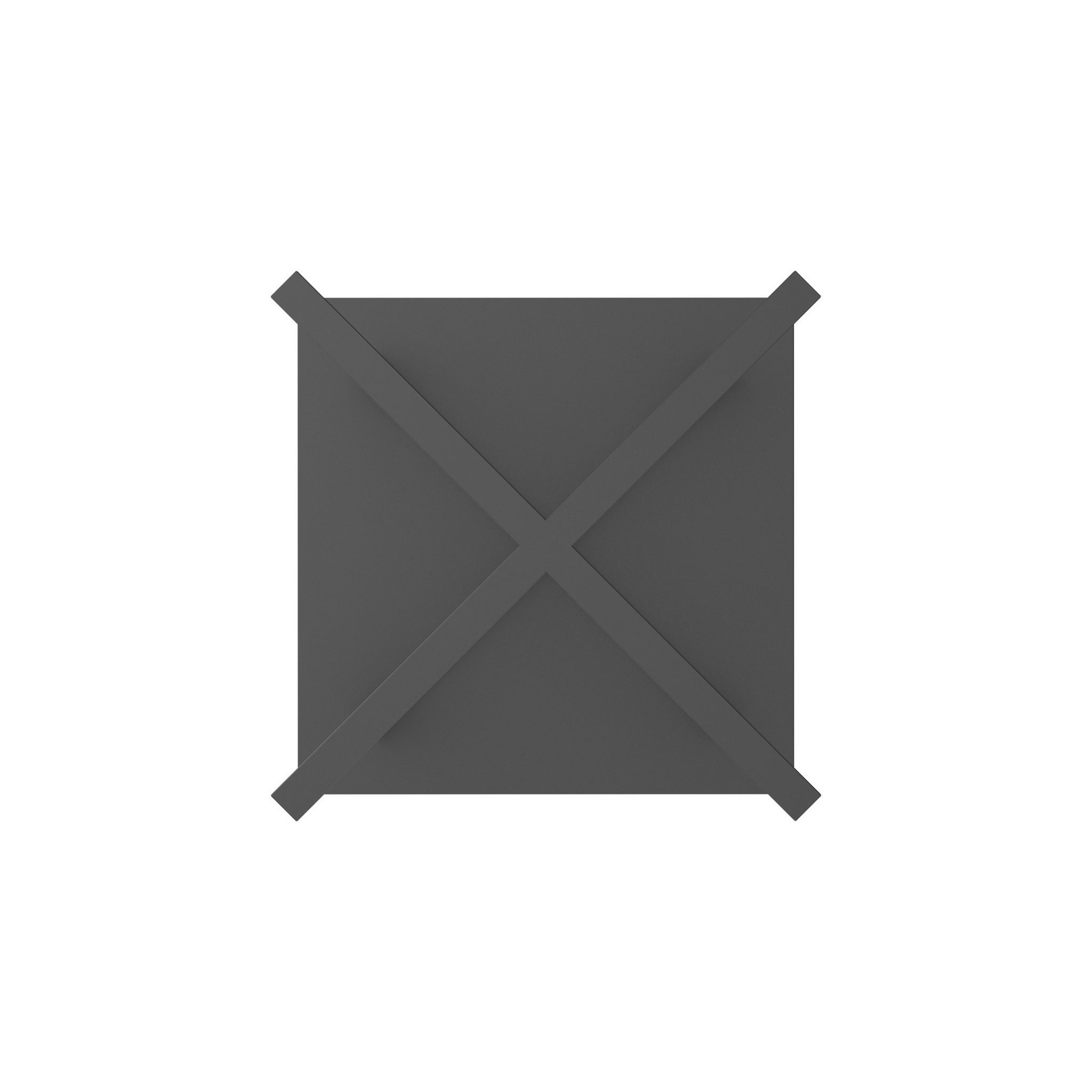 Table black metall and beige top 3D model_4