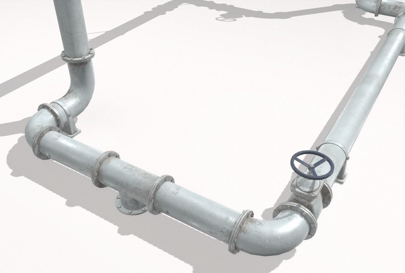 Modular pipes pack 5 Low-poly 3D model_2