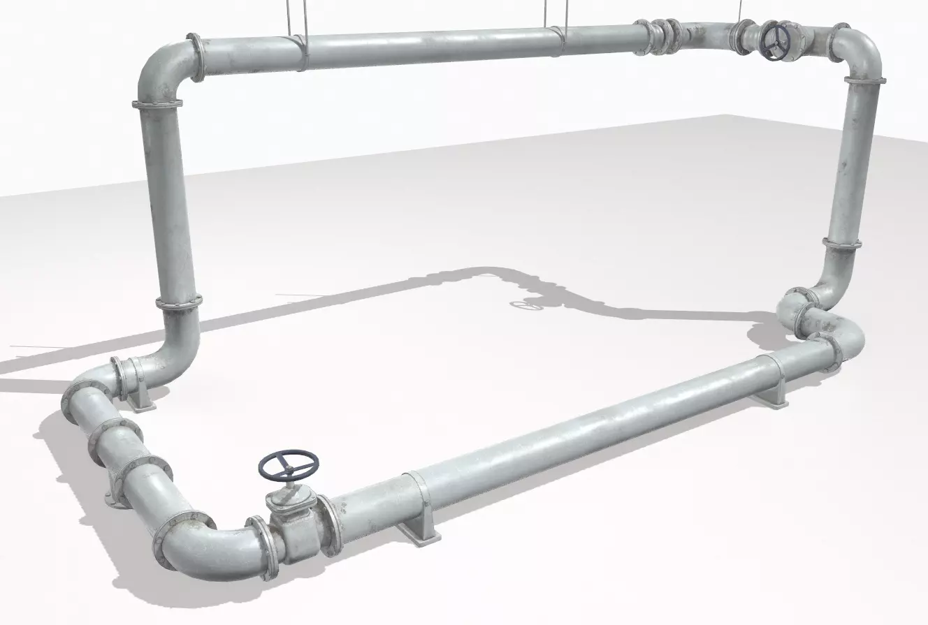 Modular pipes pack 5 Low-poly 3D model_0