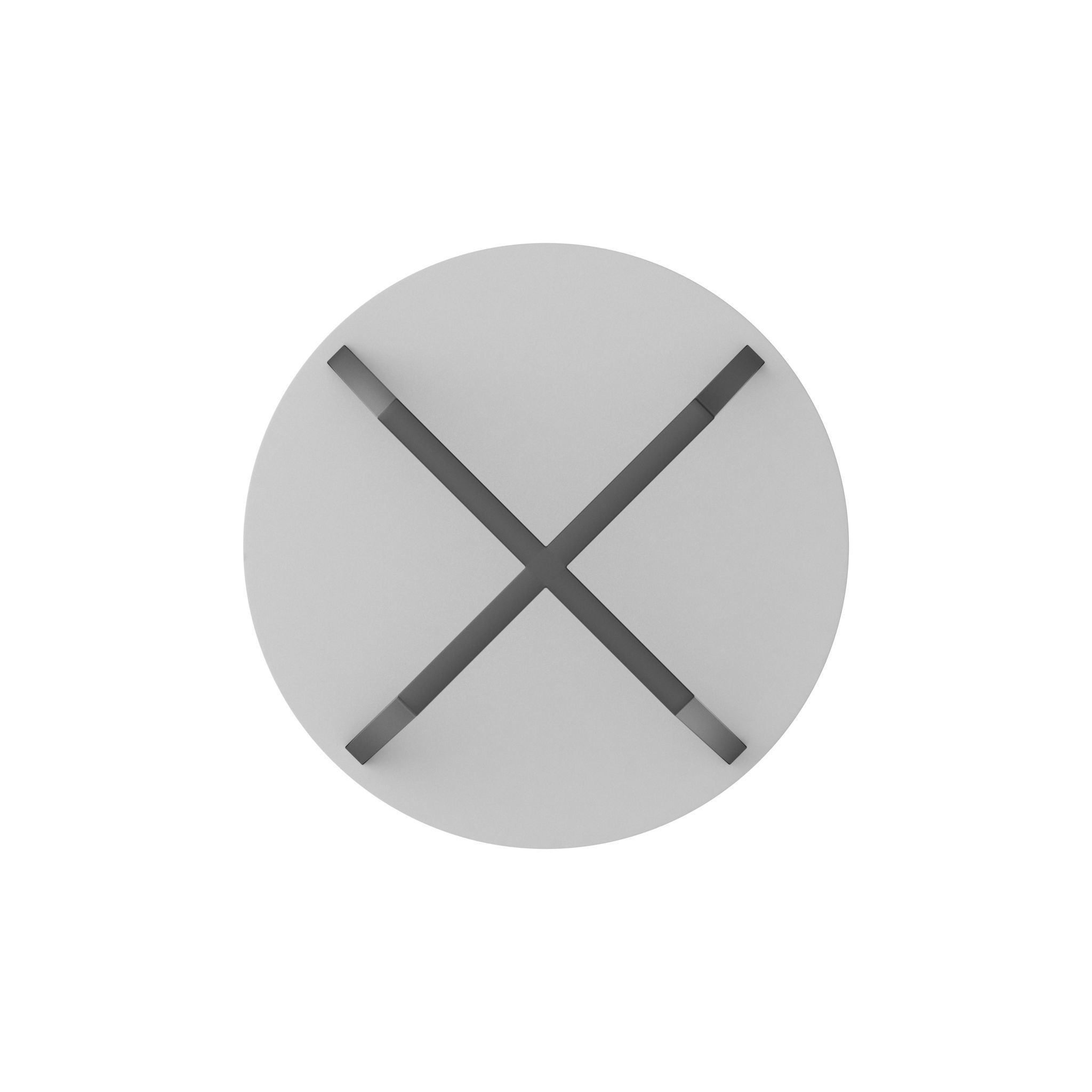 Table 3 black metall and white circle top model 3D model_4