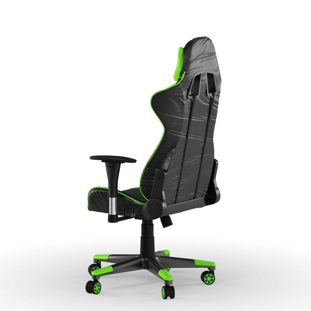 PC Gamer Chair Green Hero 3D model_6