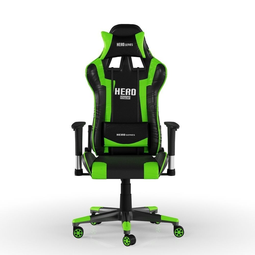 PC Gamer Chair Green Hero 3D model_10