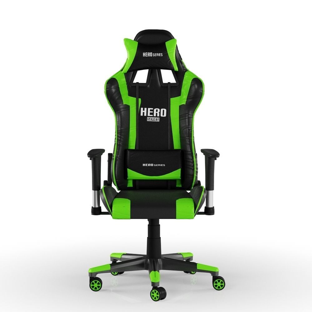 PC Gamer Chair Green Hero 3D model_1