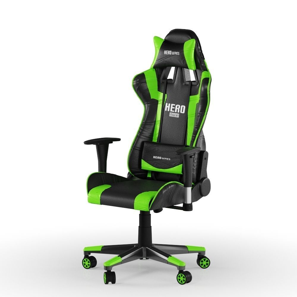 PC Gamer Chair Green Hero 3D model_8