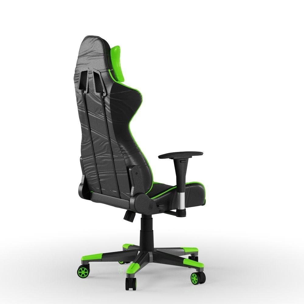 PC Gamer Chair Green Hero 3D model_4