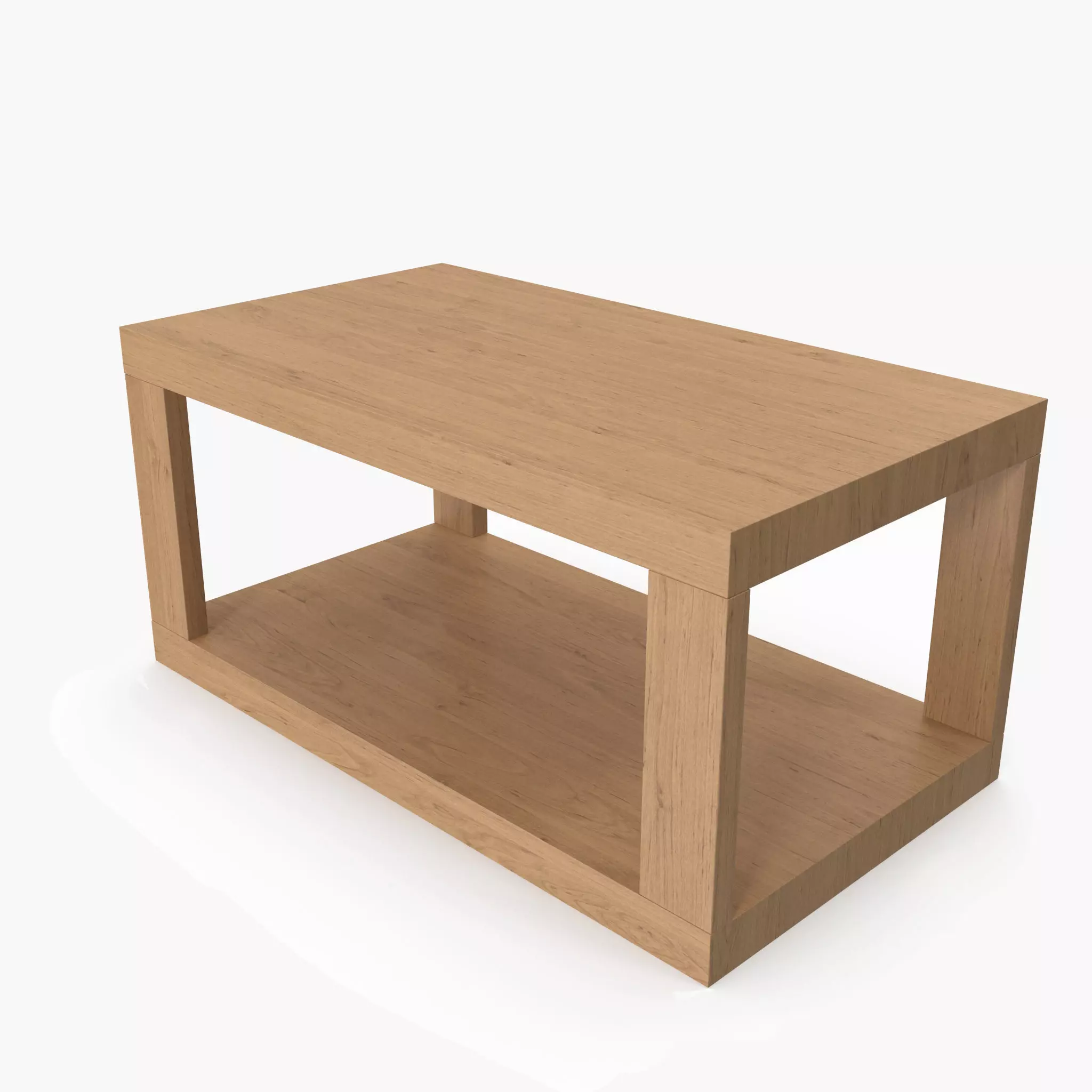 Table 5 wood eat coffee rectangular model 3D model_0