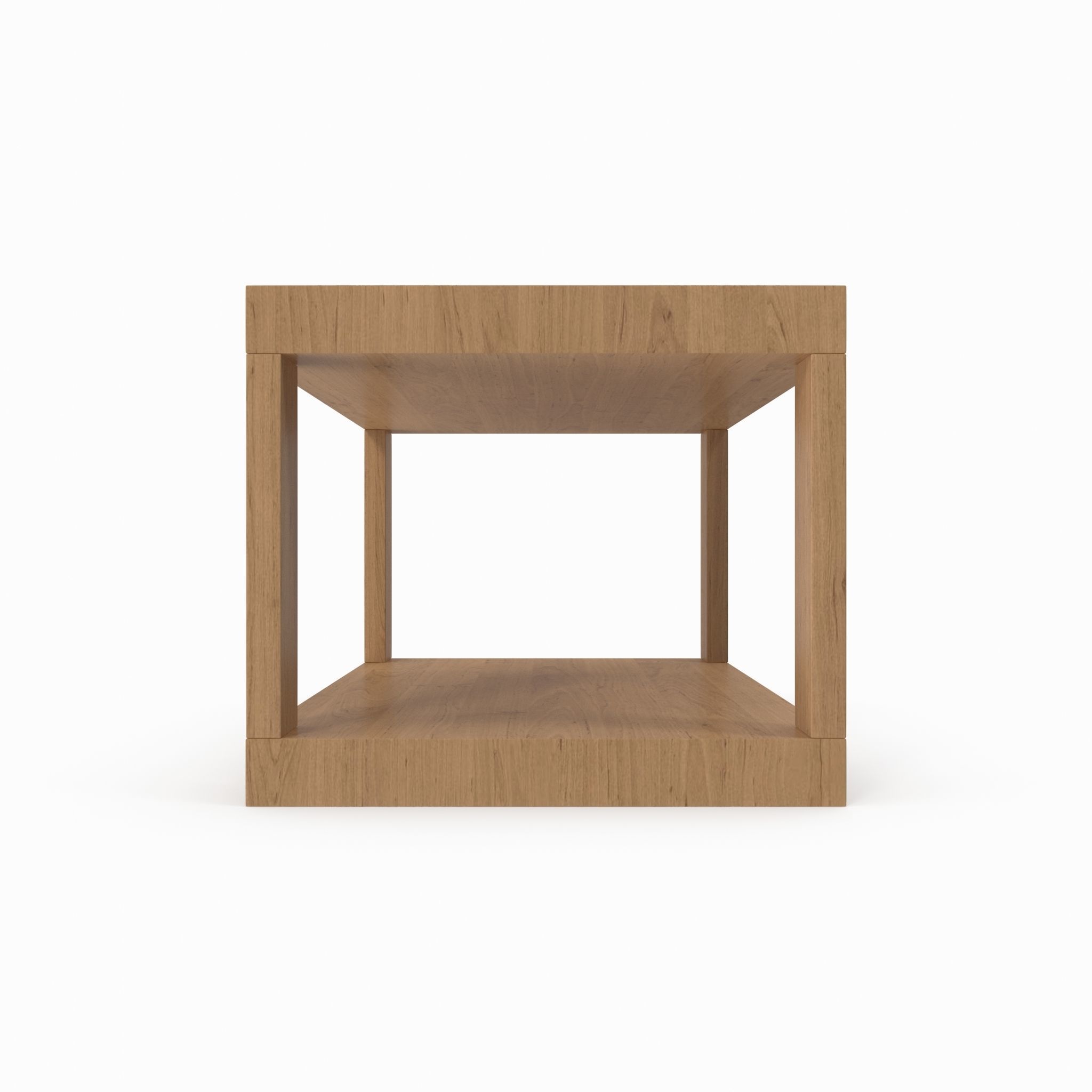 Table 5 wood eat coffee rectangular model 3D model_3
