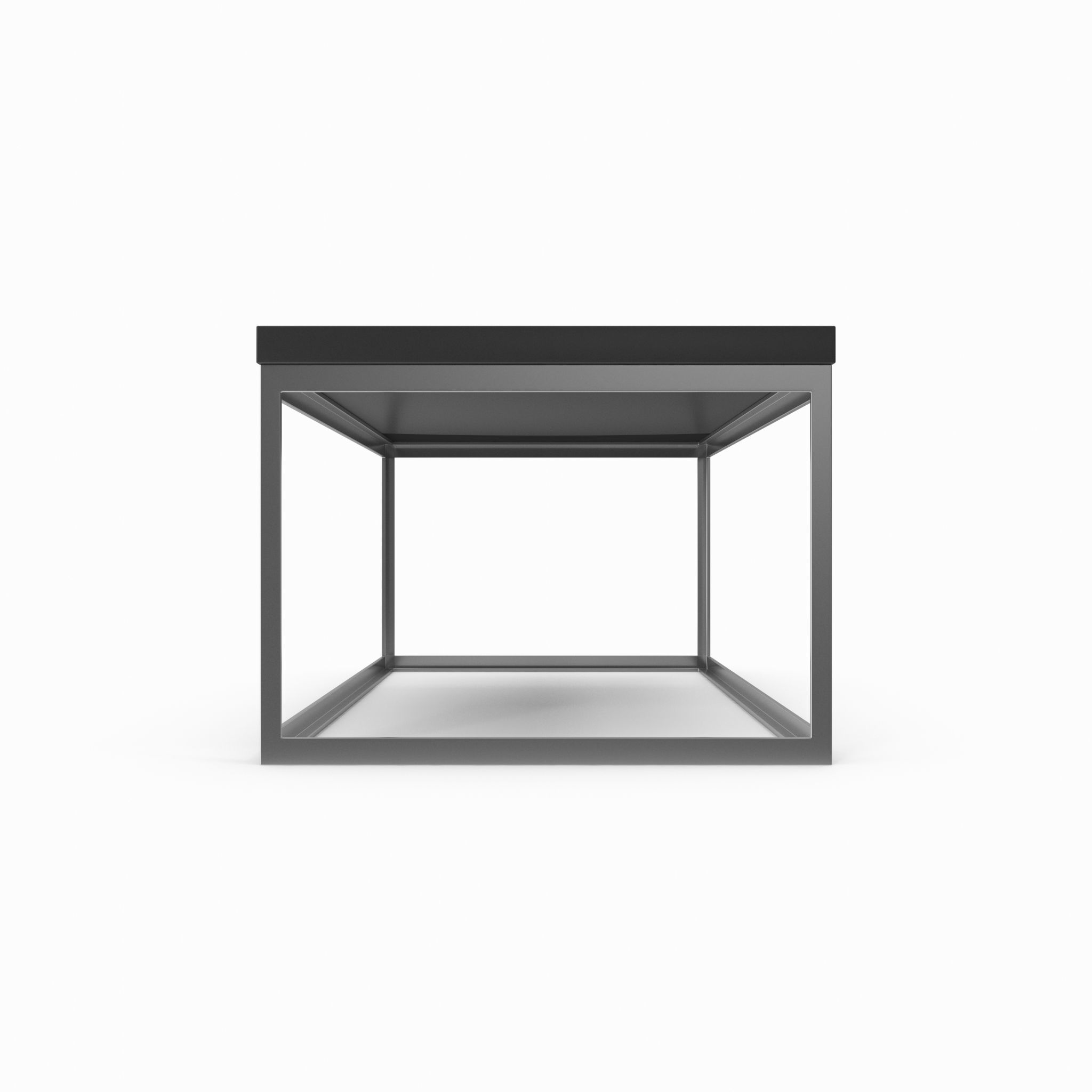 Table 6 rectangular metal black top model 3D model_3