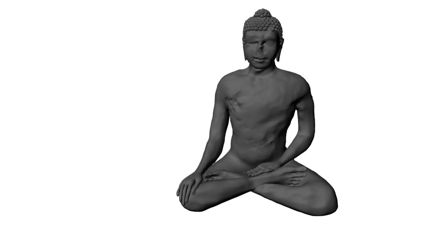 buddha statue 3d model 3D model_5